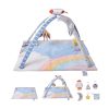 Baby Play Gym Mat Tummy Time Activity Mat With 6 Sensory Toys