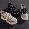 586486853 Flyknit shoes breathable and comfortable thick soled shoes dad shoes women's sports shoes