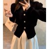 586483886 Cherry Red Knit Cardigan for Women, Stylish Waist-Cinching Slim Fit Sweater Coat, Festive Christmas and New Year Outfit