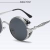 Fashion Polarized Steampunk Sunglasses Men/Women Round Metal Carving Vintage Sun Glasses Gothic UV400 Sunglass