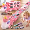 7bfab99f-ef07-49e4-8418-57845a5bd8c4.jpg Cute Transforming Truck Toy Expandable Racetrack & Vehicle Storage Set Portable Carrier With Mini Cars Toy For Girls Ages 3 And Up,Pickup Only