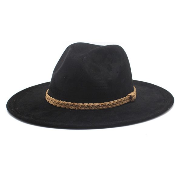 586486383 Western Cowboy Hat Sun Shade Sun Shield Hat Mens And Womens Suede Casual Versatile Knight Hat