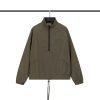 586486253 FOG Double Thread ESSENTIALS Half Zip Mens Trendy American INS Jacket Coat Windbreaker Spring and Autumn