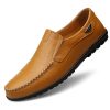 586485574 Genuine Leather Mens Moccasin Shoes Black Men Flats Breathable Casual Italian Loafers Comfortable Plus Size