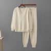 V-neck sweater and pants set