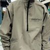 586486247 FOG Double Thread ESSENTIALS Half Zip Mens Trendy American INS Jacket Coat Windbreaker Spring and Autumn