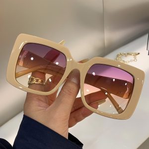 New Oversized Square Sunglass Fashion Trendy Colorful Men Women Eyewear Vintage Luxury Brand Designer UV400 Glasses Shades