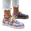 586486904 Plus Size Women's Board Shoes Spring Printing Colorful Single Shoes Casual Shoes Small White Shoes