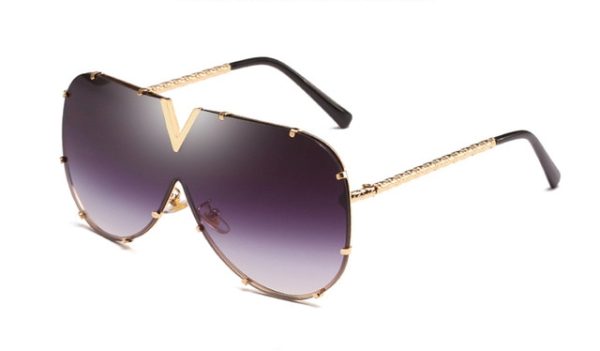 586487247 LEIDISEN One Piece Sunglasses Men Brand Designer High Quality Oversized Sunglasses For Women Sunglass Metal UV400 Mirror