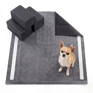 9823a051-11a3-4304-a7f4-6db044ae5c10.jpg 150 Pack Charcoal Dog Pee Pads 24"x24", 6-Layer Ultra Absorbent Pet Training Pads With Odor Control