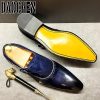 586485567 Luxury Brand Mens Shoes Handmade Loafers Summer Dress Shoe Men Casual Shoes Wedding Banquet Office Genuine Leather Shoes For Men