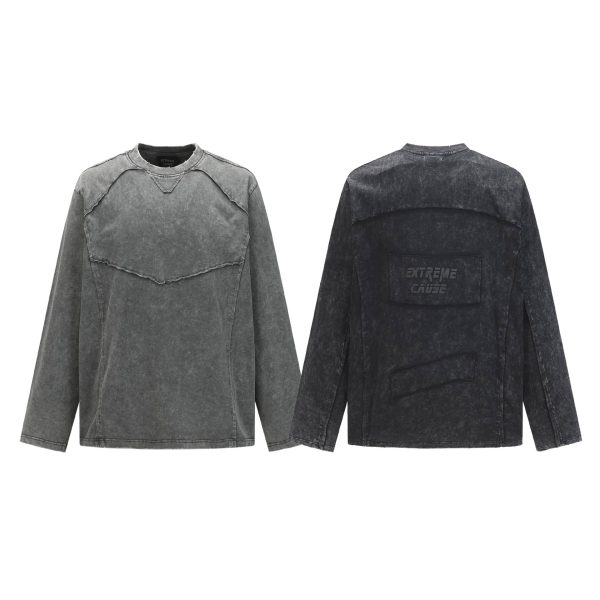Wash and make old frayed hoodies with water
