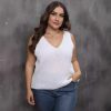 586483936 Ladies' Cross-Back V-Neck Casual Knit Top, Oversized Machine-Knitted Sweater, Basic Layering Top