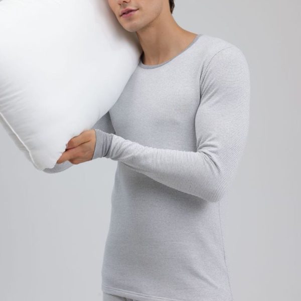9b26c189-8474-4da4-9145-8b9d467f62ca.jpg 1 Set Men Thermal Underwear Set Knit Slim Fit Stylish Warm Winter Base Layer Cold Weather Clothing S Size