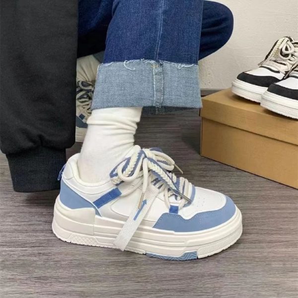 586486737 Thick soled shoes ins versatile trendy white shoes women's casual shoes student running sports shoes