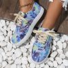 586486903 Plus Size Women's Board Shoes Spring Printing Colorful Single Shoes Casual Shoes Small White Shoes