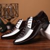 586486687 Bright leather shoes for men's business dress shoes, plus size men's shoes, versatile wedding shoes