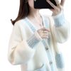 586484662 Fall New Women's Knit Cardigan Sweater Loose Outerwear Water Rabbit Fur Top Coat