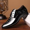 586486686 Bright leather shoes for men's business dress shoes, plus size men's shoes, versatile wedding shoes