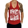 Fitness Tank op Mens Loose Training Racerback Sleeveless Cotton Basketball Sports Tank Top Bodybuilding Trend