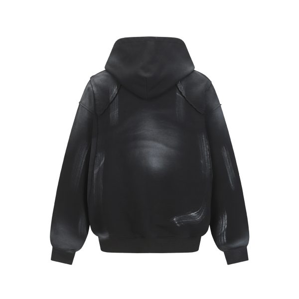 586483975 Hairy edge washed and spray dyed hoodie
