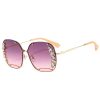 Luxury Oversized Rhinestones Sunglasses Women Metal Cutout Shades Fashion Cut Square Sun Glasses Female Trend Diamond Sunglass