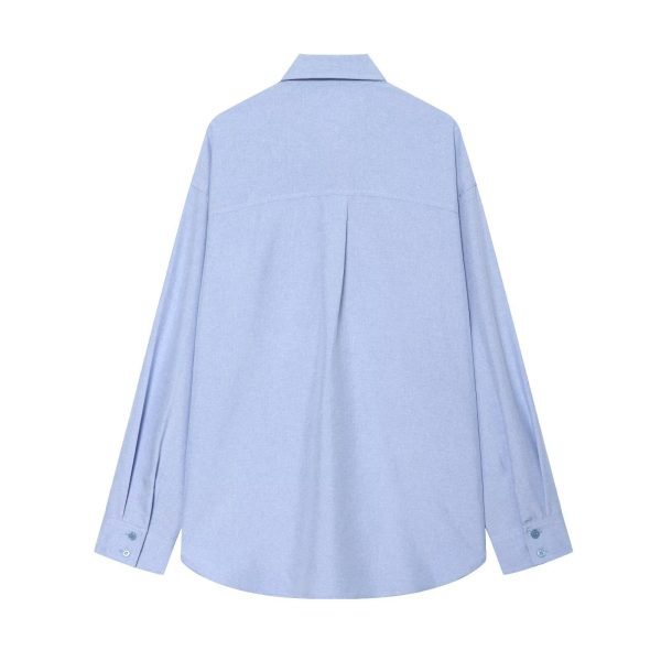Retro women's pure linen shirt for summer