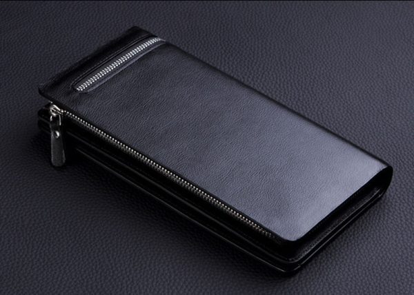 586486543 Bifold Men Wallet Brand Famous Mens Leather Long Wallet Clutch Male Money Purse ID Card Holder