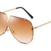 586487248 LEIDISEN One Piece Sunglasses Men Brand Designer High Quality Oversized Sunglasses For Women Sunglass Metal UV400 Mirror