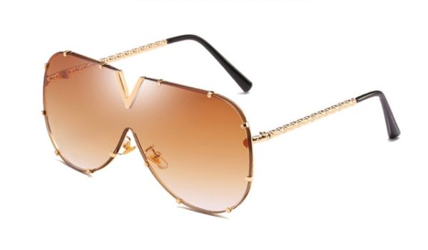 586487248 LEIDISEN One Piece Sunglasses Men Brand Designer High Quality Oversized Sunglasses For Women Sunglass Metal UV400 Mirror