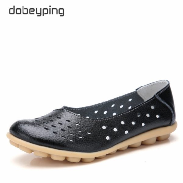 New Beanie Hole Women's Shoes Maternity Shoes Plus Size Mother Shoes Casual Women's Flat Shoes