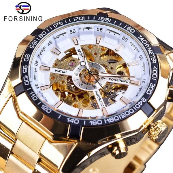586486592 Silver Stainless Steel Waterproof Mens Skeleton Watches Top Brand Luxury Transparent Mechanical Male Wrist Watch