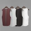 586486601 Summer Newest Brand Mens Curved Hem Patchwork Gyms Stringers Vest Bodybuilding Clothing Fitness Man Tanks Tops