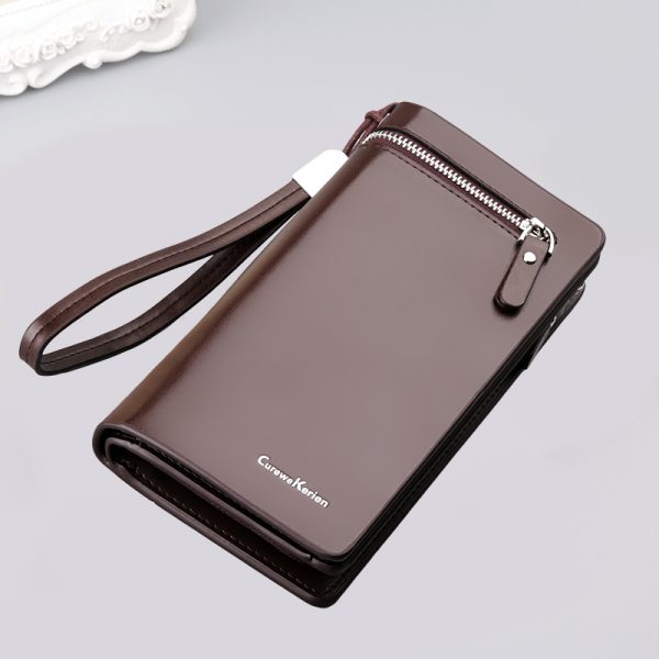 586486548 Bifold Men Wallet Brand Famous Mens Leather Long Wallet Clutch Male Money Purse ID Card Holder