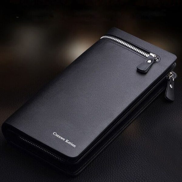 586486547 Bifold Men Wallet Brand Famous Mens Leather Long Wallet Clutch Male Money Purse ID Card Holder