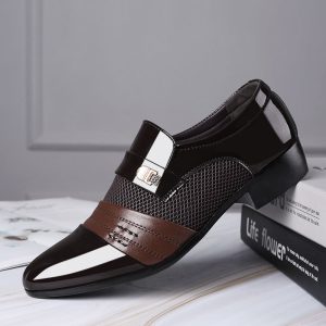 586486055 Men's shoes, leather shoes, men's casual shoes, business formal shoes, plus size versatile wedding shoes
