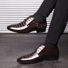 586486689 Bright leather shoes for men's business dress shoes, plus size men's shoes, versatile wedding shoes