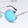 Fashion Polarized Steampunk Sunglasses Men/Women Round Metal Carving Vintage Sun Glasses Gothic UV400 Sunglass