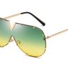 586487252 LEIDISEN One Piece Sunglasses Men Brand Designer High Quality Oversized Sunglasses For Women Sunglass Metal UV400 Mirror