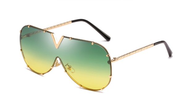 586487252 LEIDISEN One Piece Sunglasses Men Brand Designer High Quality Oversized Sunglasses For Women Sunglass Metal UV400 Mirror