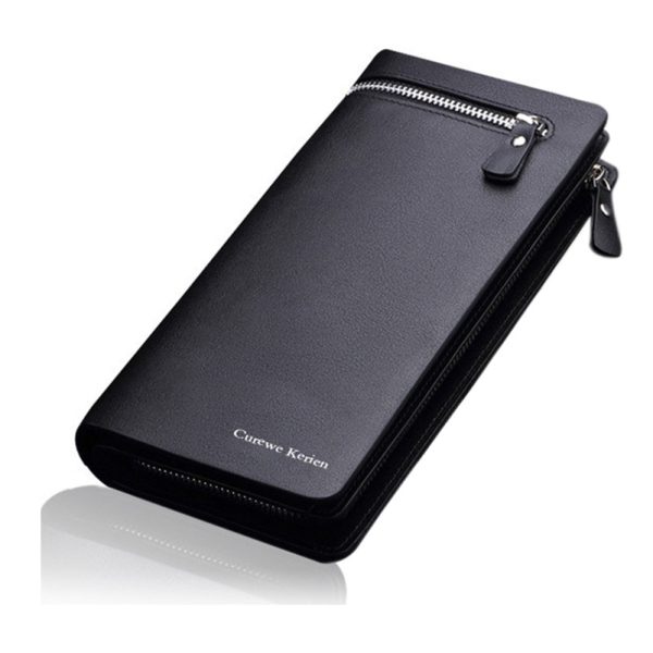 586486541 Bifold Men Wallet Brand Famous Mens Leather Long Wallet Clutch Male Money Purse ID Card Holder