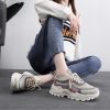586486854 Flyknit shoes breathable and comfortable thick soled shoes dad shoes women's sports shoes