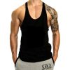 Fitness Tank op Mens Loose Training Racerback Sleeveless Cotton Basketball Sports Tank Top Bodybuilding Trend