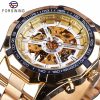 586486591 Silver Stainless Steel Waterproof Mens Skeleton Watches Top Brand Luxury Transparent Mechanical Male Wrist Watch