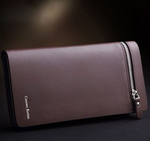 586486544 Bifold Men Wallet Brand Famous Mens Leather Long Wallet Clutch Male Money Purse ID Card Holder