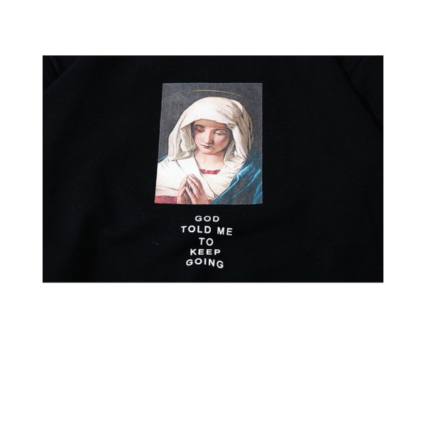 586485902 Sweatshirt Streetwear Virgin Mary Print Mens Hip Hop Pullover Sweatshirts