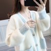 586484658 Fall New Women's Knit Cardigan Sweater Loose Outerwear Water Rabbit Fur Top Coat