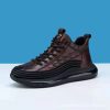 586486412 New Size 48 High Top Pu Embossed Casual Sports Elastic Band Fashion Mens Shoe