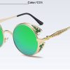 Fashion Polarized Steampunk Sunglasses Men/Women Round Metal Carving Vintage Sun Glasses Gothic UV400 Sunglass