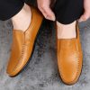 586485576 Genuine Leather Mens Moccasin Shoes Black Men Flats Breathable Casual Italian Loafers Comfortable Plus Size